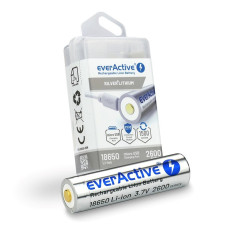 Everactive Battery everActive 18650 3.7V Li-ion 2600mAh micro USB with protection BOX