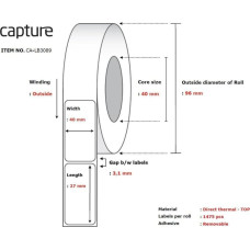 Capture Label 40x27, Core 40,