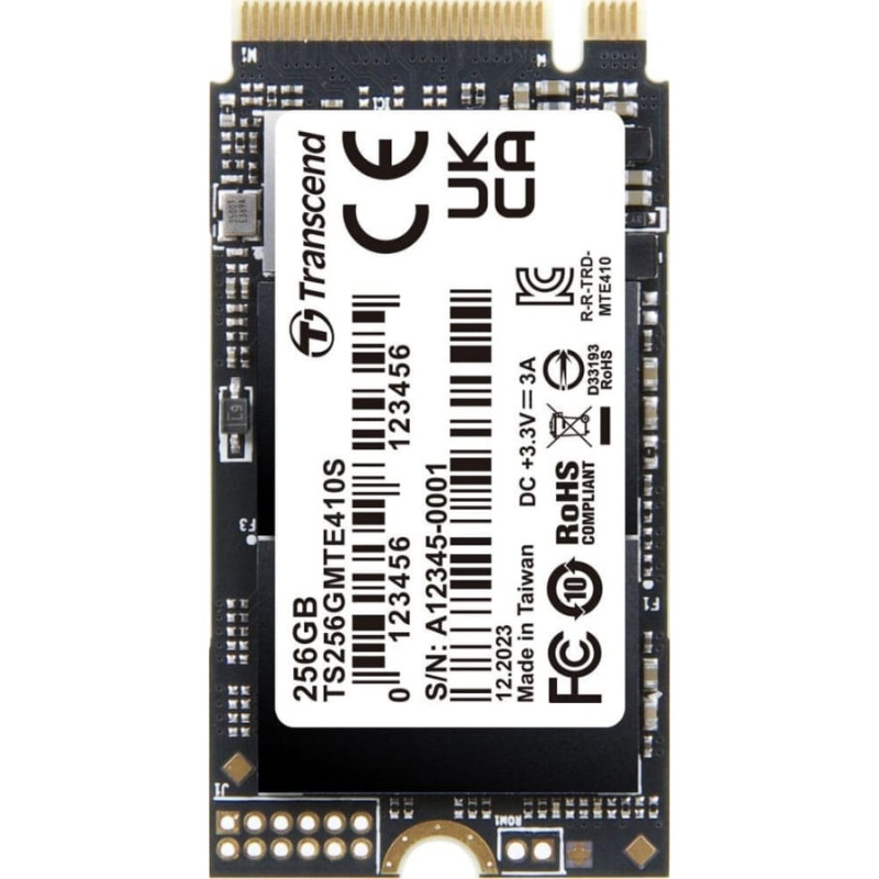 Transcend Dysk SSD Transcend TRANSCEND 256GB M.2 2242 PCIe Gen4x4 NVMe 3D TLC DRAM-less