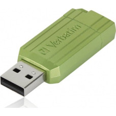 Verbatim Pendrive Verbatim Verbatim USB flash disk, USB 2.0, 128GB, Store,N,Go PinStripe, zielony, 49462, do archiwizacji danych