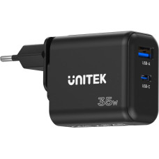 Unitek Ładowarka Unitek Unitek ładowarka GaN PD 35W USB-C + USB-A czarna