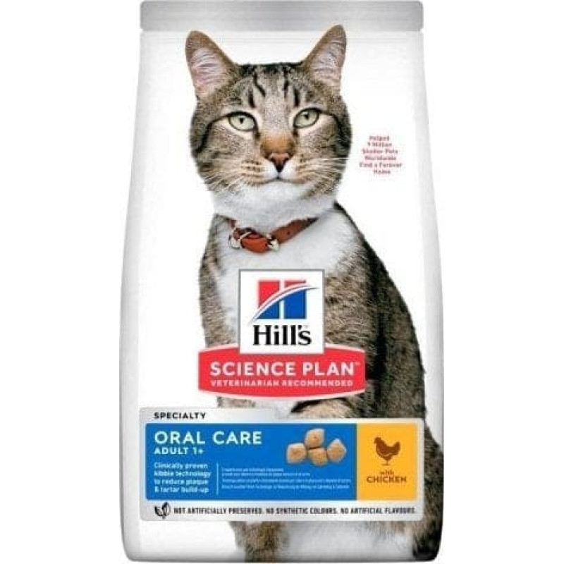 Hills Prescription Diet Hill's Science Plan Adult Oral Care sausas ėdalas katėms su vištiena, 7kg