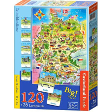 Clementoni Puzzle Edukacyjne - Deutschlandkarte (E-180)