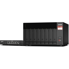 Qnap Serwer plików Qnap QNAP Bundle NAS TS-873A 8 bay AMD Ryzen Embedded V1500B 2.5G + Switch QSW-1105-ST 5 ports 2.5G