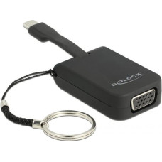 Delock Adapter USB Delock USB-C - VGA Czarny  (63941)