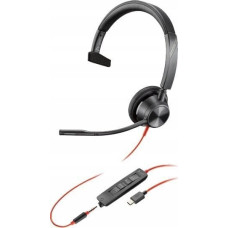 HP Słuchawki HP HP Poly Blackwire 3315 Monaural USB-C Headset +3.5mm Plug +USB-C/A Adapter