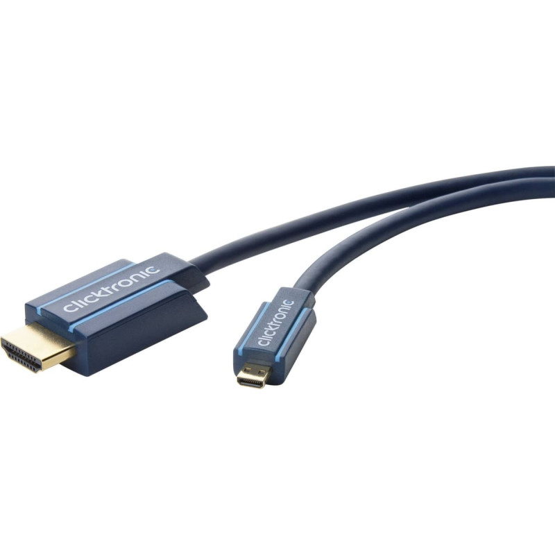 Clicktronic Kabel Clicktronic HDMI Micro - HDMI 2m niebieski (70328)