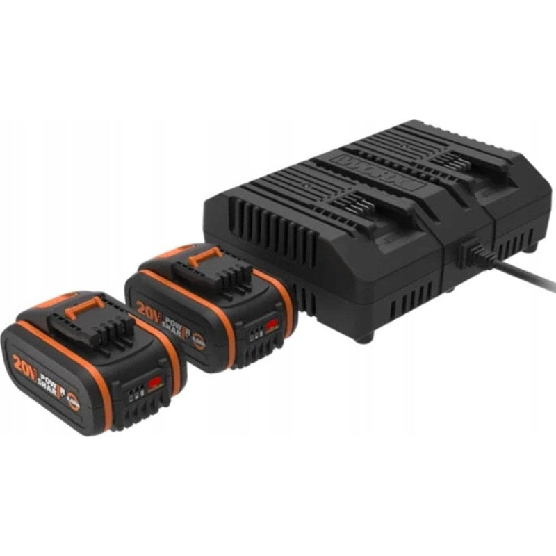 Worx Zestaw WORX akumulator 4,0 Ah 2x +ładowarka WA3611