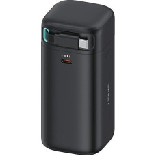 Usams Powerbank Usams USAMS Powerbank ze zwijanym kablem USB-C Retractable 18000 mAh PD45W Fast Charge XMF Series czarny/black 20KCD21601 (US-CD216)