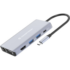 Conceptronic Adapter AV Conceptronic CONCEPTRONIC Dock USB-C->HDMI,USB3.0,100WPD 10-in-1 0.25m gr