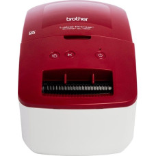 Brother Drukarka etykiet Brother Brother QL-600R - Etikettendrucker - Thermodirekt - Rolle (6,2 cm) - 300 x 300 dpi - bis zu 71 mm/Sek. - USB 2.0 - weiss, Rot