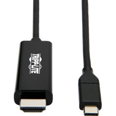 Eaton Kabel Eaton Tripp Lite USB C to HDMI Adapter Cable USB 3.1 Gen 1 4K M/M USB-C Black 6ft - Video- / Audiokabel - 24 pin USB-C mannlich umkehrbar zu HDMI mannlich - 1.8 m - Schwarz - 4K Unterstutzung