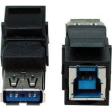 Bachmann Adapter AV Bachmann BACHMANN Złącze Keystone USB 3.0 B/A żeńsko-żeńskie czarne