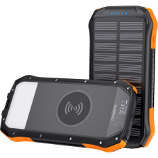 Choetech Powerbank Choetech Choetech powerbank solarny z ładowaniem indukcyjnym 10000mAh Qi 5W pomarańczowy (B659)