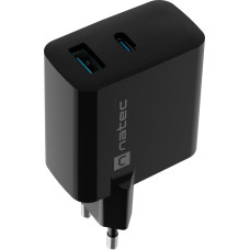 Natec Ładowarka Natec ŁADOWARKA SIECIOWA NATEC RIBERA GAN 1X USB-A + 1X USB-C 45W CZARNA