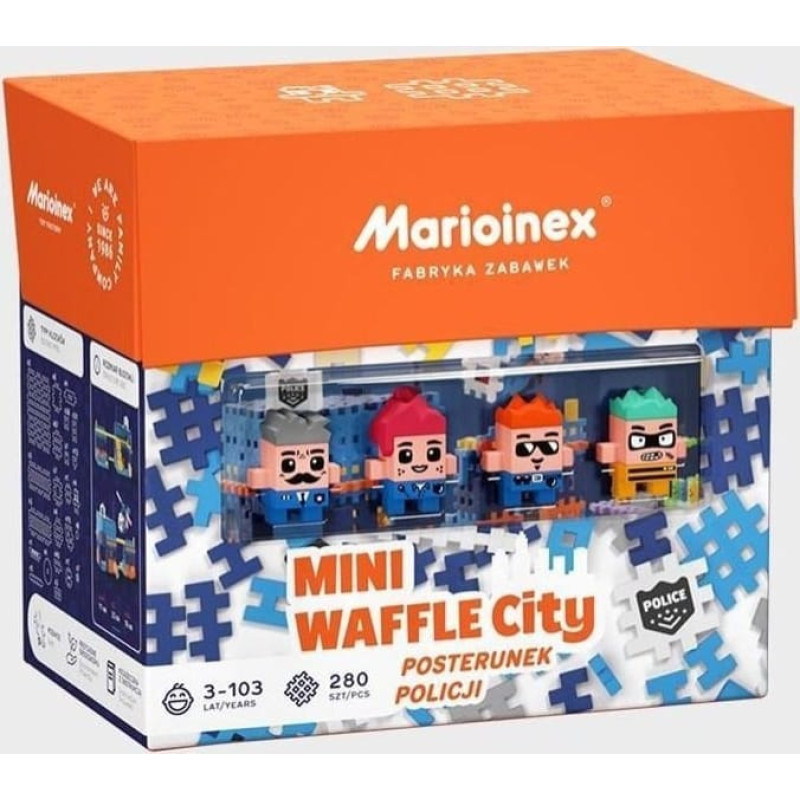 Marioinex Klocki konstrukcyjne Waffle mini - Posterunek policji