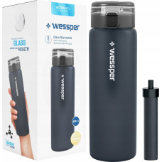 Wessper Butelka szklana na wodę WESSPER ActiveMax 680ml czarna