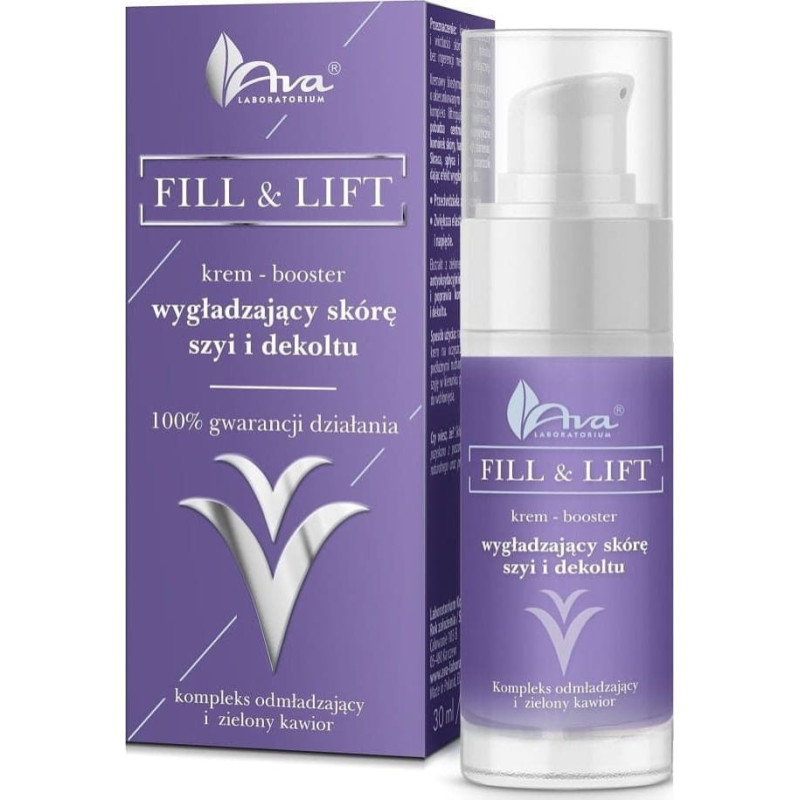 AVA Ava Laboratorium Fill & Lift krem-booster wygładzający skórę szyi i dekoltu 30ml