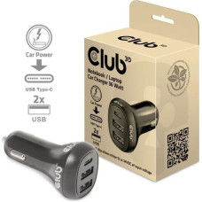 Club 3D Ładowarka Club 3D Club3D Auto nabíječka pro Notebooky 36W, 3 porty (2xUSB-A + USB-C)