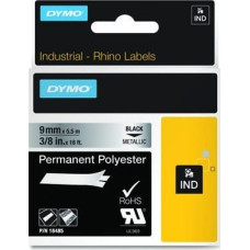 Dymo Dymo Schriftband Vinyl Black Metallic (18485)