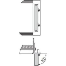 Schroff Jednoczęściowy uchwyt SCHROFF, szerokość 12,2 mm, anodowany na jasno, 4 HU