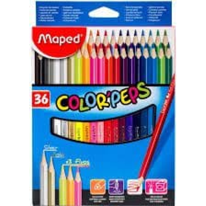 Maped Kredki Colorpeps trójkatne 36 kolorów (205577)