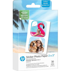 HP Wkład / Film / Papier Naklejki Do Hp Sprocket 2in1 30szt. (60 Naklejek)