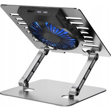 ART Podstawka pod laptopa Art ART P12 laptop stand aluminum 13/24/23 cm adjustable height+angle+vent+LED