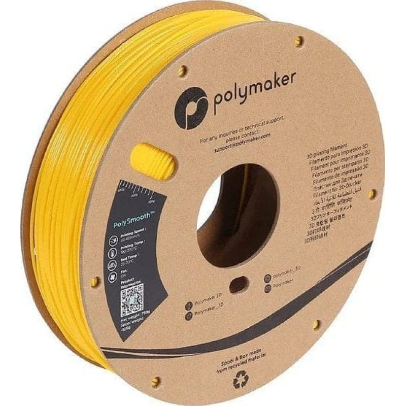 Poly Filament Polymaker PolySmooth PVB 1,75mm, 0,75kg - Yellow}