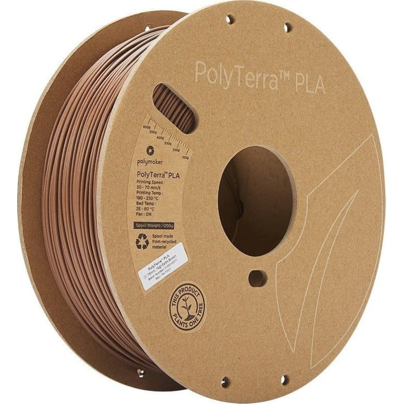 Poly Filament Polymaker PolyTerra PLA 1,75mm 1kg - Earth Brown}