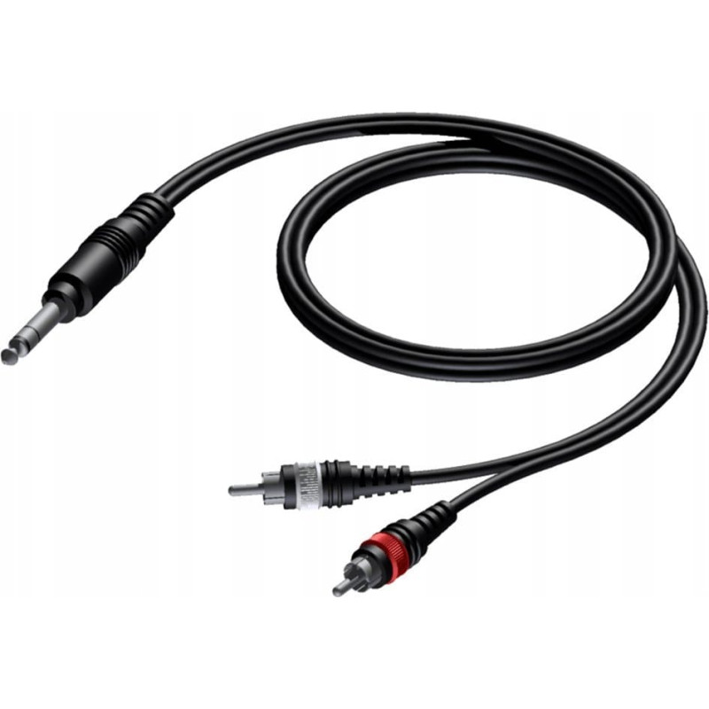 Procab Kabel Procab PROCAB CAB719/3 Wtyk męski stereo 6,3 mm – 2 x złącze męskie RCA/cinch, 3 m