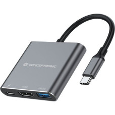 Conceptronic Adapter AV Conceptronic CONCEPTRONIC Dock USB-C->HDMI,USB3.0,PD             0.25m gr