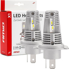 Amio Żarówki samochodowe led seria x1 h4/h19 6500k canbus amio-02965