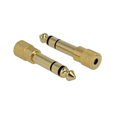 Delock Adapter AV Delock Jack 6.35mm - Jack 3.5mm złoty (65361)