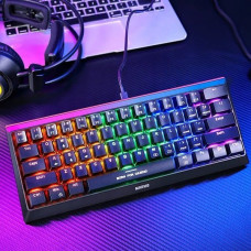 Marvo Klawiatura Marvo Marvo KG962G EN - R, klawiatura US, do gry, mechaniczna rodzaj przewodowa (USB), czarna, RGB, czerwone przełączniki