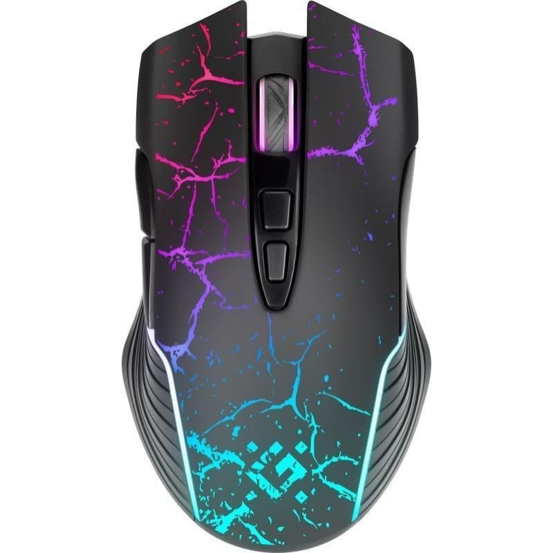 Defender Mysz Defender Mysz bezprzewodowa Defender COMMANDER GM-511 optyczna 1600dpi czarna RGB AKUMULATOR 7 przycisków Gaming BLUETOOTH