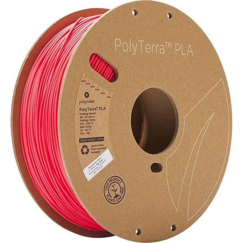 Poly Filament Polymaker PolyTerra PLA 1,75mm, 1kg - Rose}