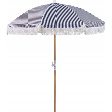 Beliani Parasol ogrodowy ⌀ 150 cm czarny z białym MONDELLO Lumarko!