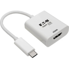 Eaton Adapter AV Eaton Eaton Tripp Lite Series USB C to HDMI 4K Adapter Converter USB Type C 3.1 Thunderbolt 3 Compatible M/F White 6in - Externer Videoadapter - USB-C 3.1 - HDMI - weiss