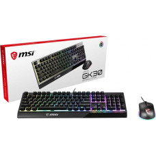 MSI Klawiatura + mysz MSI MSI S11-04DE601-CLA klawiatura Dołączona myszka Gaming USB QWERTZ Niemiecki Czarny