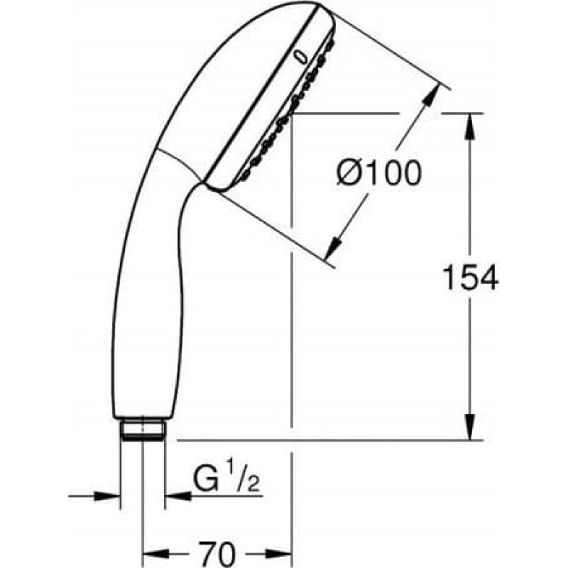 Grohe Słuchawka prysznicowa Grohe Grohe słuchawka prysznicowa Tempesta 100, chrom 28578002