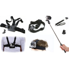 Xrec Zestaw 3w1 MONOPOD / HEAD STRAP / CHEST MOUNT do GoPro HERO 4 3+ 3 2 1