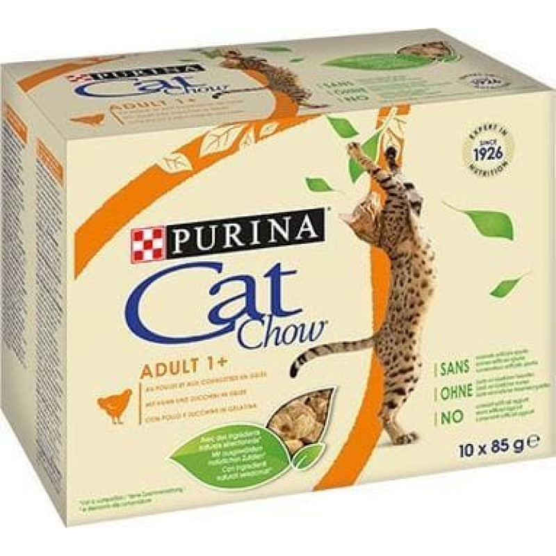 Purina Karma Cat Chow Adult Kurczak Cukin Multipack 10x85g