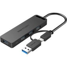 Vention HUB USB Vention Hub USB 3.0 z 4 portami, interfejsem USB-C i USB 3.0 2-w-1 oraz zasilaczem Vention CHTBB 0,15 m