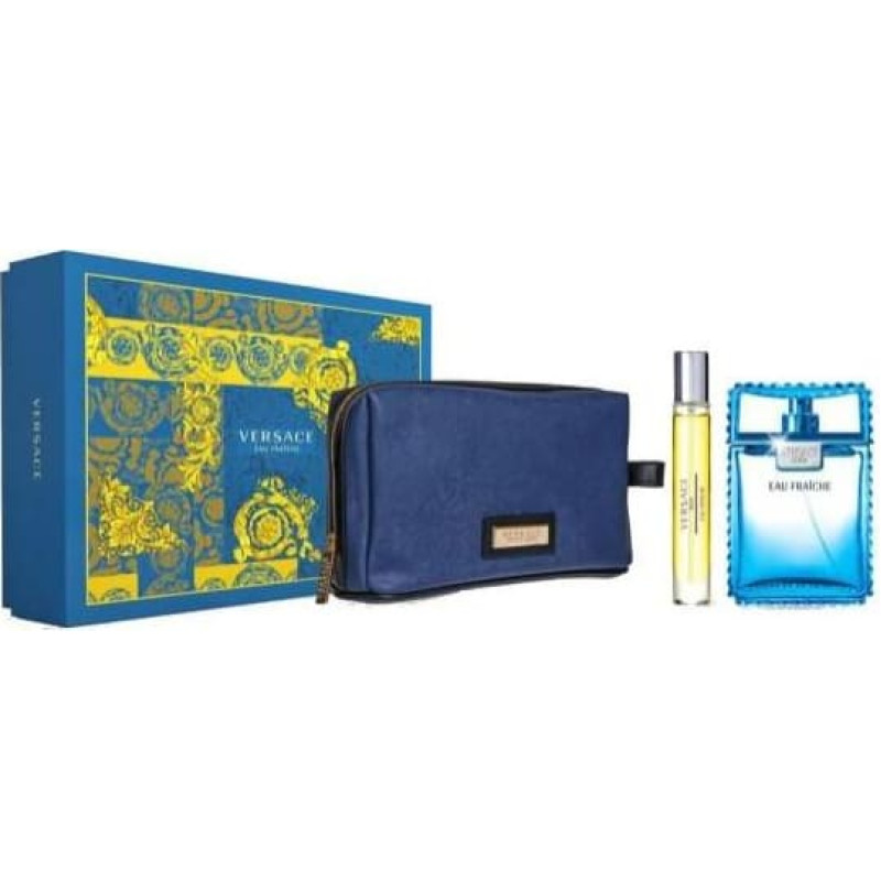 Versace Zestaw Man Eau Fraiche EDT spray 100ml + miniatura spray EDT 10ml + kosmetyczka