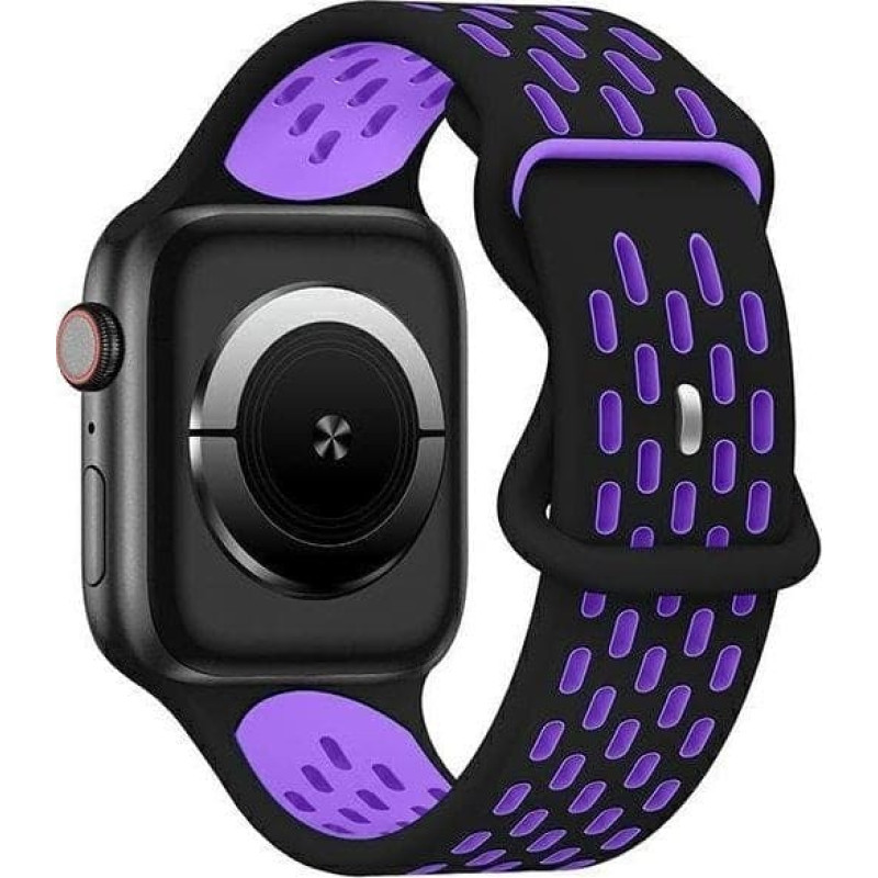 Beline Beline pasek Apple Watch New Sport Silicone 38/40/41mm czarno-fioletowy black/purple box