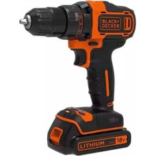 Black+Decker Wiertarka Black+Decker BLACK+DECKER WKRĘTARKA 18V BDCDD186B 40Nm 2x1,5Ah