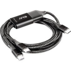 Club 3D Adapter AV Club 3D Kabel do ładowania Club3D USB typu C, kabel do ładowania Y do 2x USB typu C maks. 100 W, 1,83 m / 6 stóp M / M