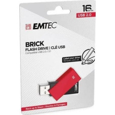 Emtec Pendrive Emtec Emtec C350 Brick pamięć USB 16 GB USB Typu-A 2.0 Czarny, Czerwony