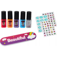 Leantoys Zestaw Do Stylizacji Paznokci Manicure Lakiery Naklejki Suszarka